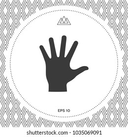 Helping hand silhouette- icon