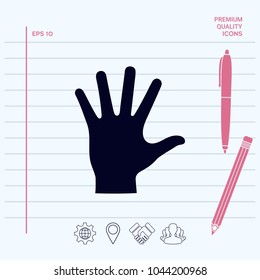 Helping hand silhouette- icon