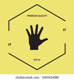 Helping hand silhouette- icon