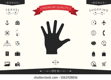 Helping hand silhouette- icon