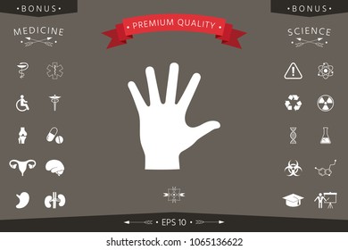 Helping hand silhouette- icon