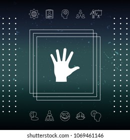 Helping hand silhouette- icon