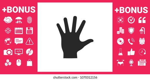 Helping hand silhouette- icon