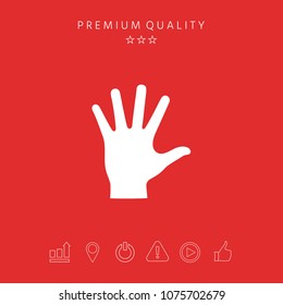Helping hand silhouette- icon