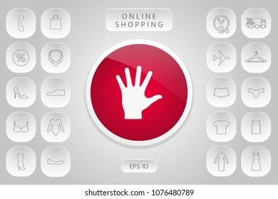 Helping hand silhouette- icon