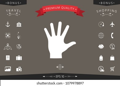 Helping hand silhouette- icon