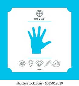 Helping hand silhouette- icon