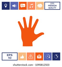 Helping hand silhouette- icon
