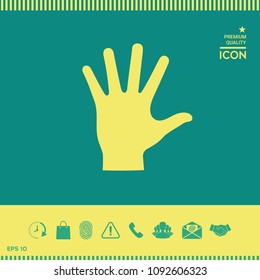 Helping hand silhouette- icon