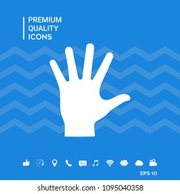 Helping hand silhouette- icon