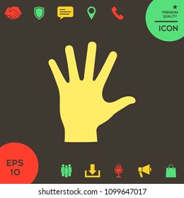 Helping hand silhouette- icon