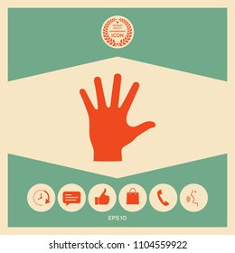 Helping hand silhouette- icon