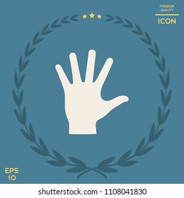 Helping hand silhouette- icon