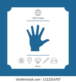Helping hand silhouette- icon