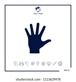 Helping hand silhouette- icon