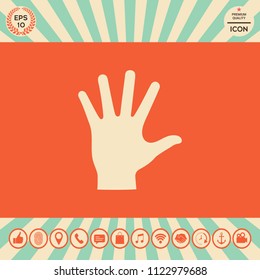 Helping hand silhouette- icon