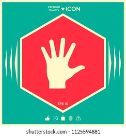 Helping hand silhouette- icon