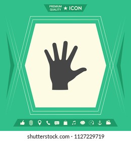 Helping hand silhouette- icon