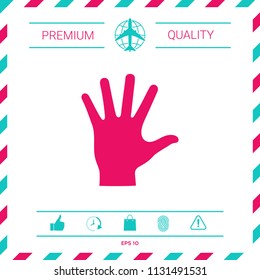 Helping hand silhouette- icon