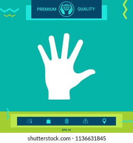 Helping hand silhouette- icon