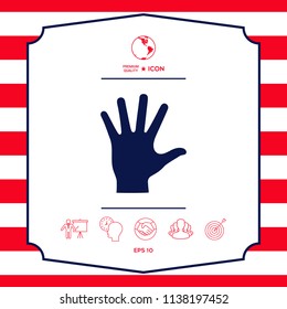 Helping hand silhouette- icon