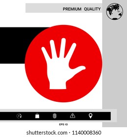Helping hand silhouette- icon