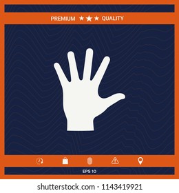 Helping hand silhouette- icon