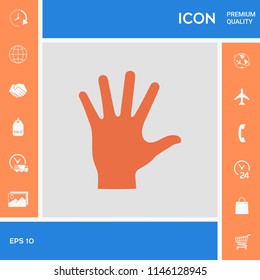 Helping hand silhouette- icon