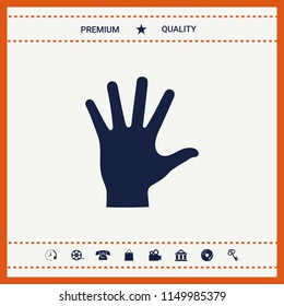 Helping hand silhouette- icon