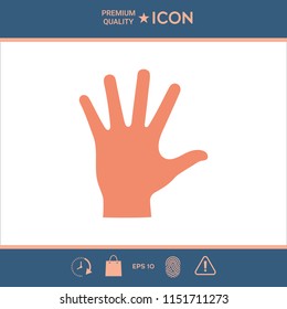 Helping hand silhouette- icon