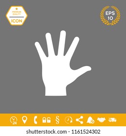 Helping hand silhouette- icon