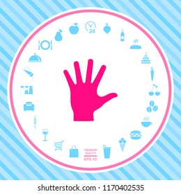 Helping hand silhouette- icon