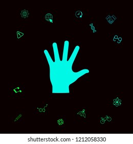 Helping hand silhouette- icon