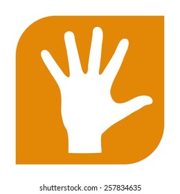 Helping hand silhouette- icon