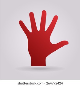 Helping hand silhouette- icon