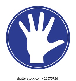 Helping hand silhouette- icon