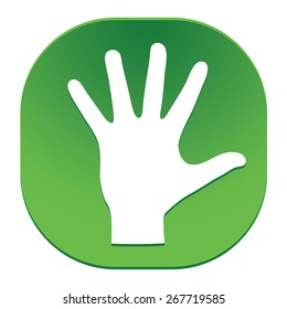 Helping hand silhouette- icon