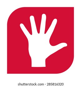 Helping hand silhouette- icon