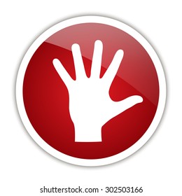 Helping hand silhouette- icon