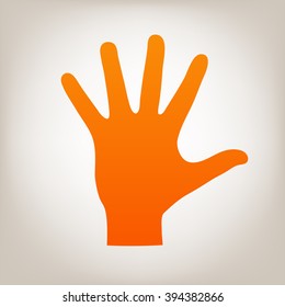 Helping hand silhouette- icon
