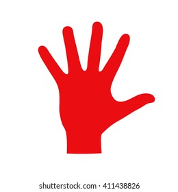 Helping hand silhouette- icon