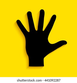 Helping hand silhouette- icon