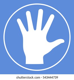 Helping hand silhouette- icon