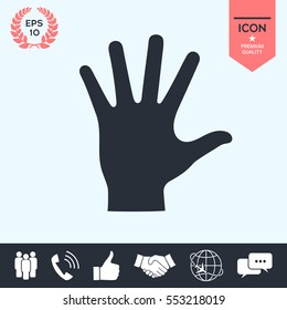 Helping hand silhouette- icon