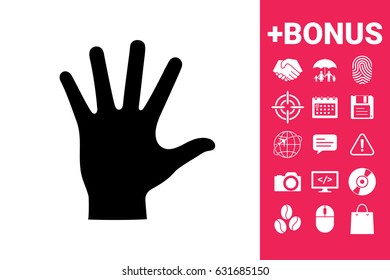 Helping hand silhouette- icon