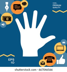 Helping hand silhouette- icon