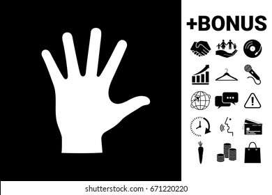 Helping hand silhouette- icon