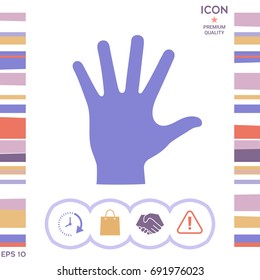 Helping hand silhouette- icon