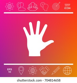 Helping hand silhouette- icon