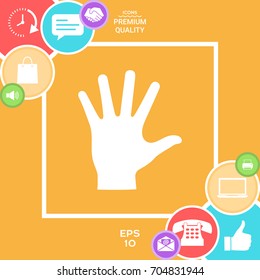 Helping hand silhouette- icon